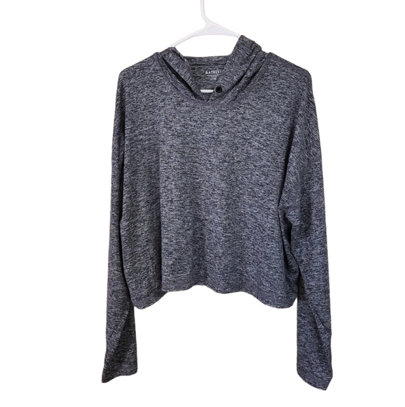 Athleta Tops - Athleta Women's Medium Uptempo Crop Hoodie Heather Gray